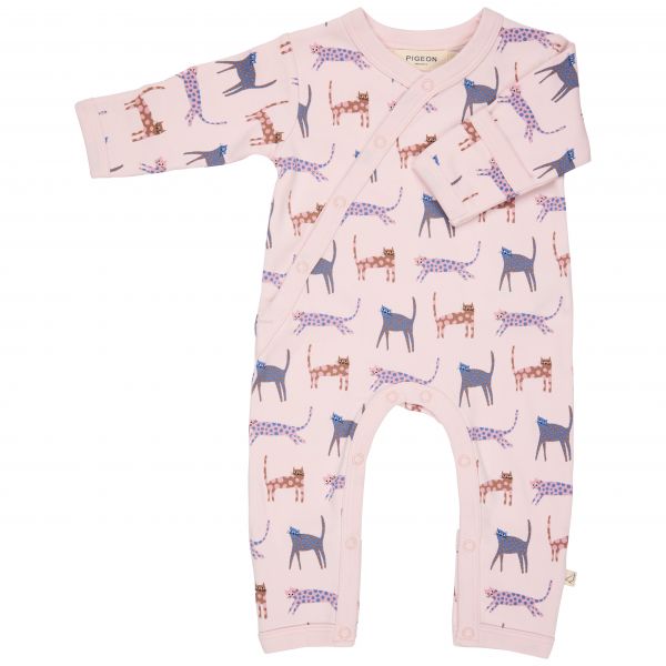 Organics Pink Cats Romper